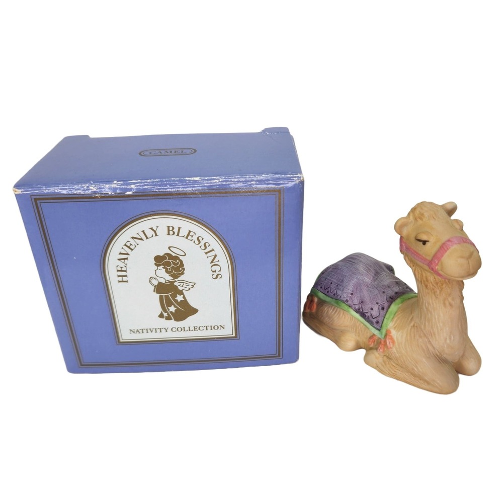 Avon Heavenly Blessings Nativity Camel Christmas Figurine 1986 With Box Vintage